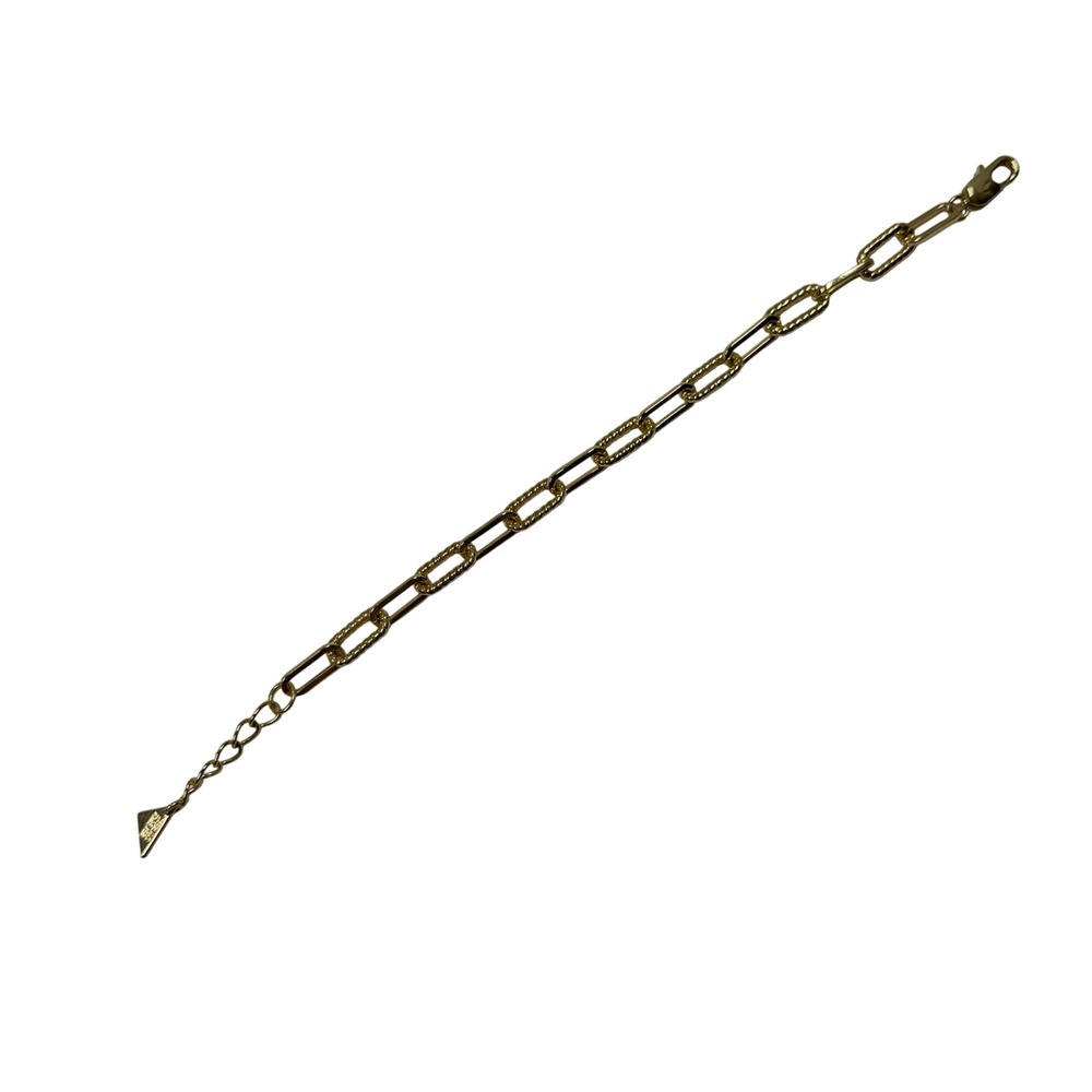 Sterling Forever Gold Tone Paperclip Chain Bracelet